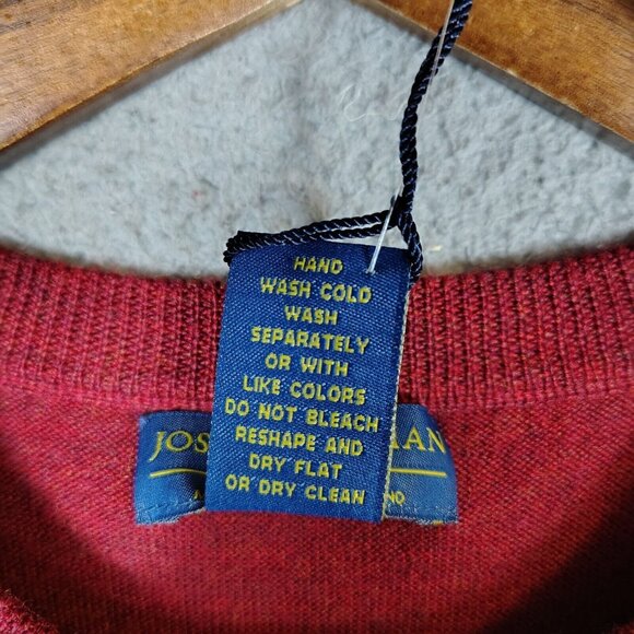 Joseph & Lyman Sweater Mens Large Red 100% Merino Wool Knit Long Sleeve Cozy NWT - Picture 8 of 14